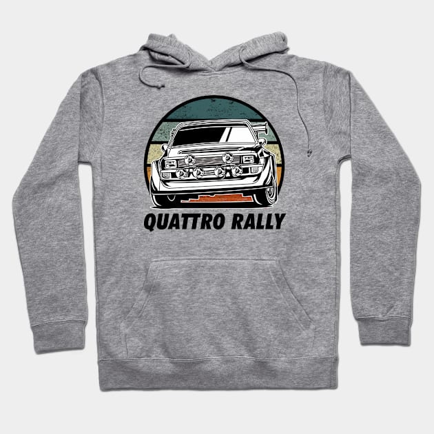 Quattro Rally Car Hoodie by mirailecs